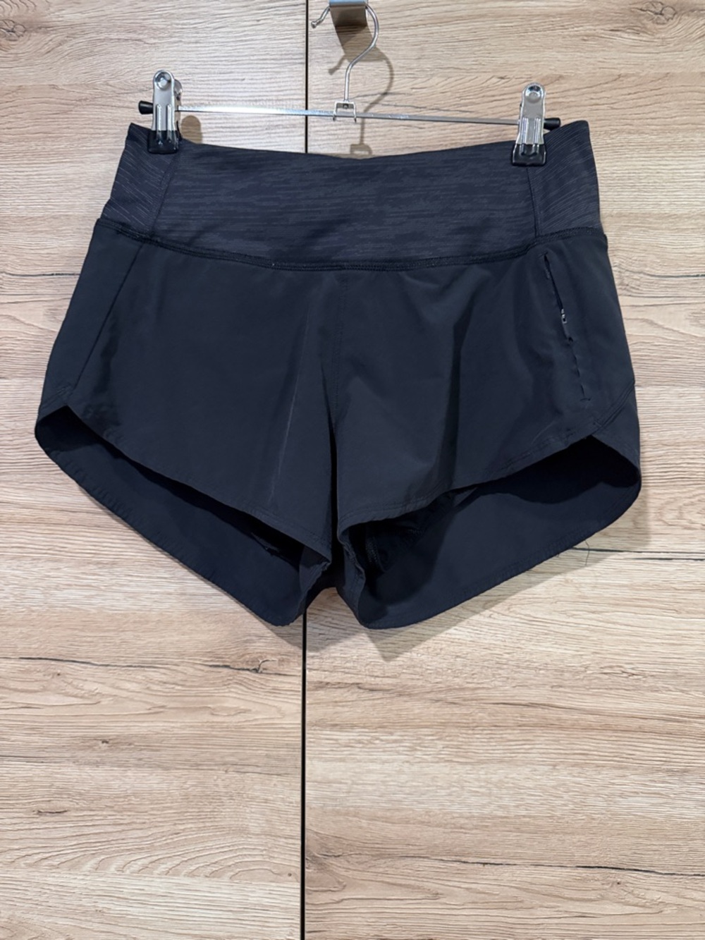 Outdoor Voices Black Running Shorts with Zip Pocket